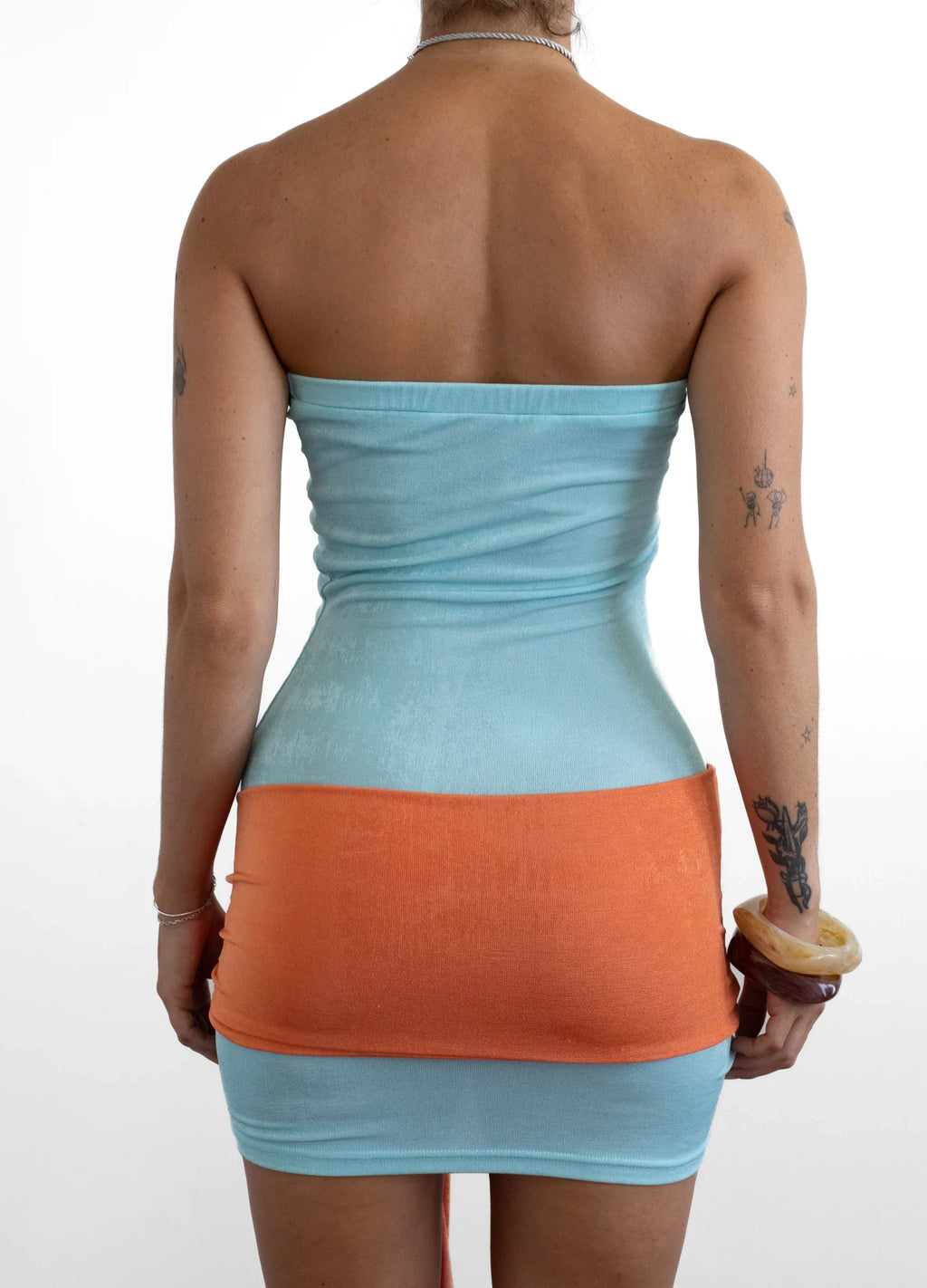 Aqua Draped Maxi Dress — Veylora