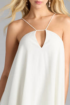 Ivory Keyhole Mini Dress — Veylora