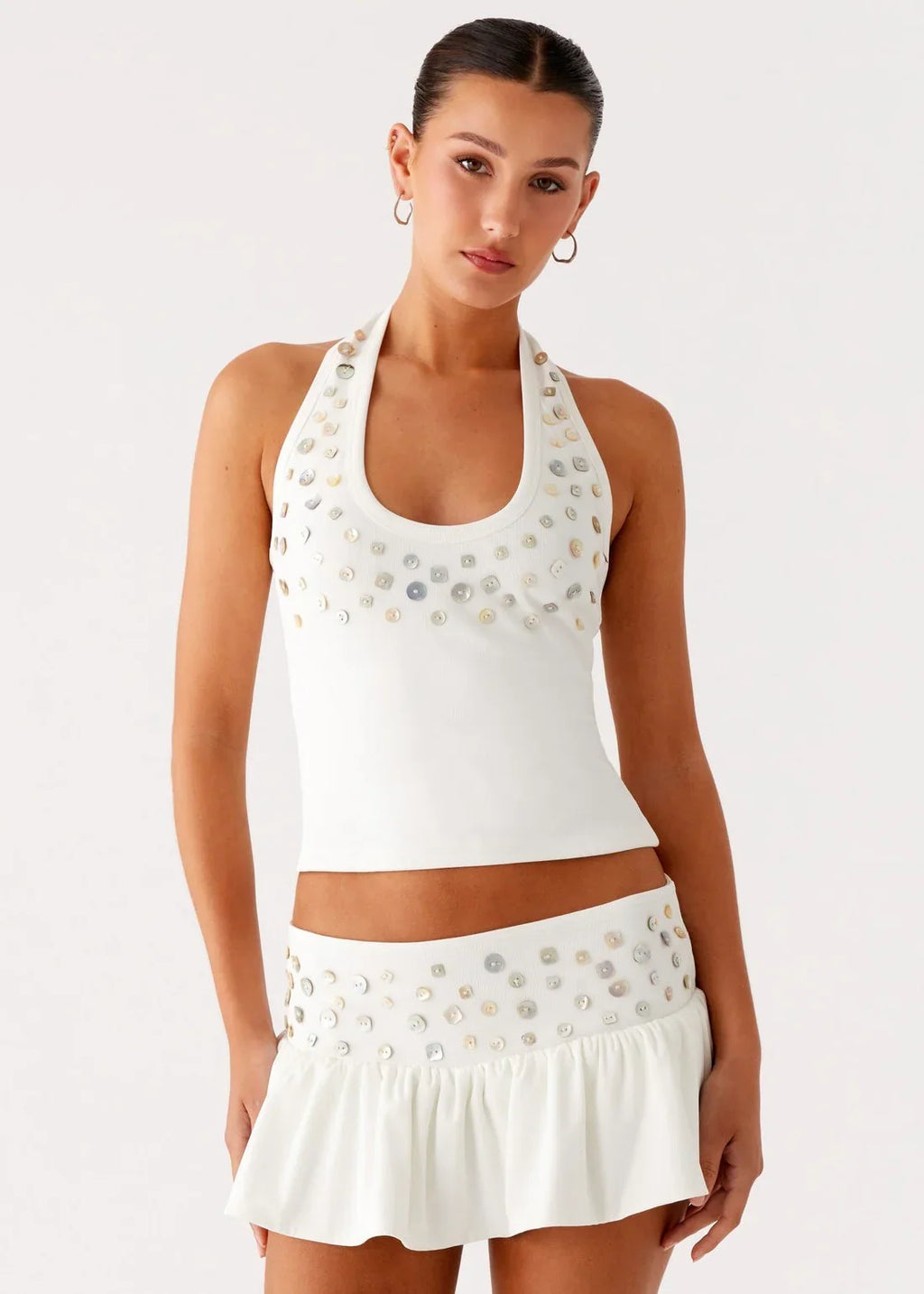 White Eyelet Set — Veylora